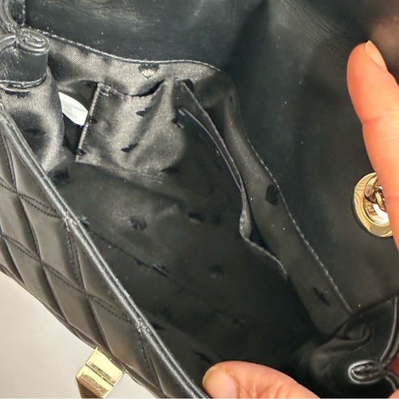 Kate Spade Black Quilted Shoulder Bag with Gold Chain - Picture 6 of 6